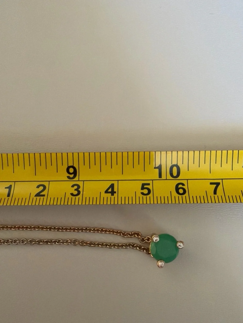 kate spade Green Stone Pendant Necklace with Gold tone Chain